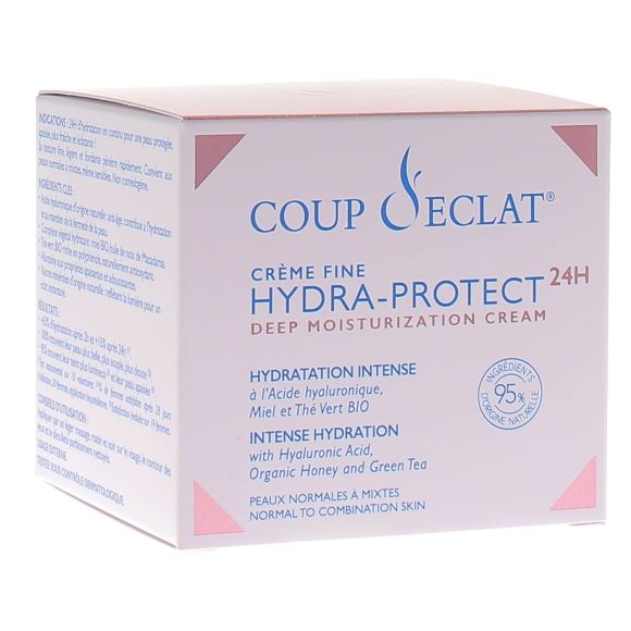 Crème fine hydra-protect 24H hydratation intense Coup d'Éclat - pot de 50 ml