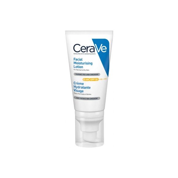Crème hydratante visage SPF 50 CeraVe - tube de 52 ml