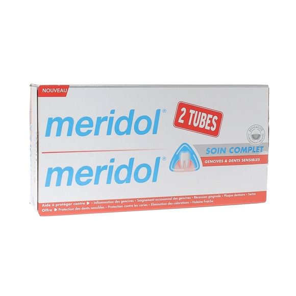 Dentifrice Soin complet Meridol - lot de 2 tubes de 75ml