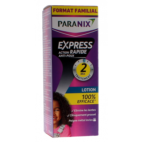 Express Lotion anti-poux Paranix - flacon de 195ml + un peigne