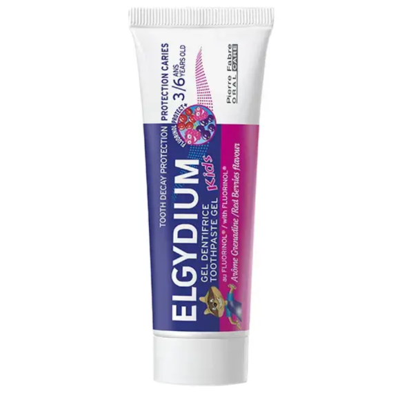 Kids Gel dentifrice arôme grenadine Elgydium - tube de 50ml