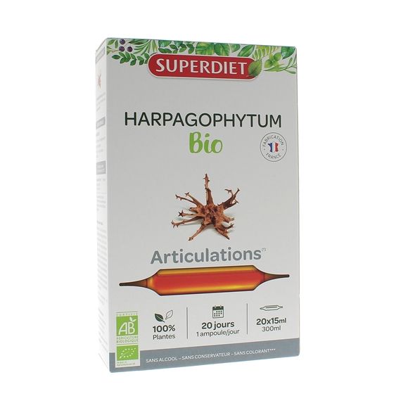 Harpagophytum Bio Super Diet - 20 ampoules de 15 ml