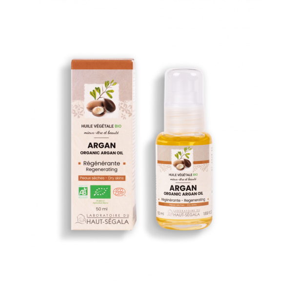 Huile d'argan bio régénérante Laboratoire Haut-Ségala - flacon de 100 ml