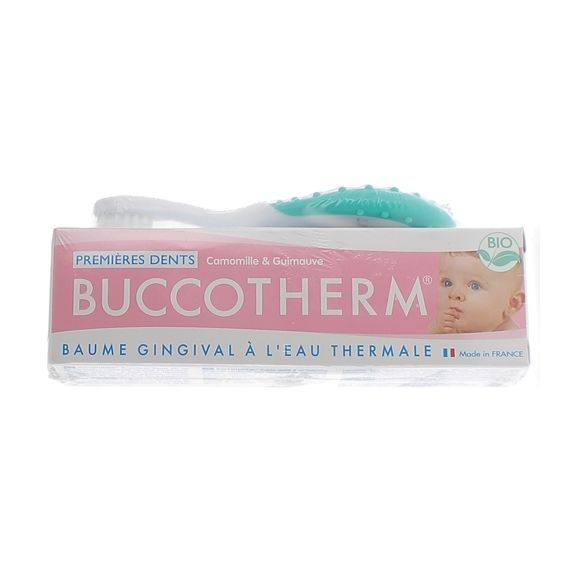 Kit Premières dents bio 0 à 2 ans Buccotherm - un tube de 50ml + une brosse à dents