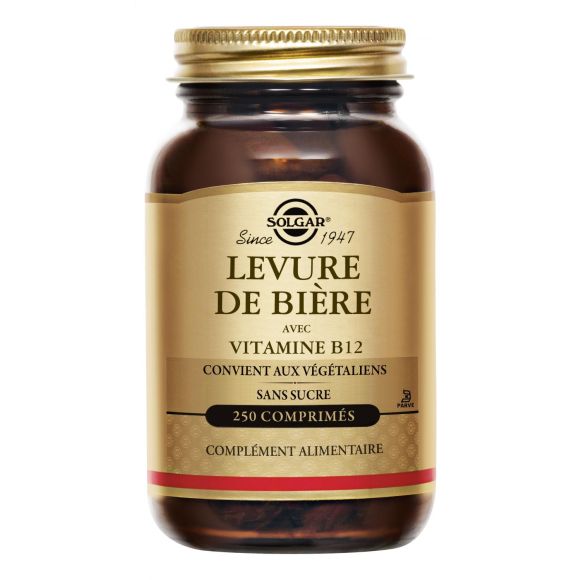 Levure de Bière avec Vitamine B12 Solgar - boîte de 250 comprimés