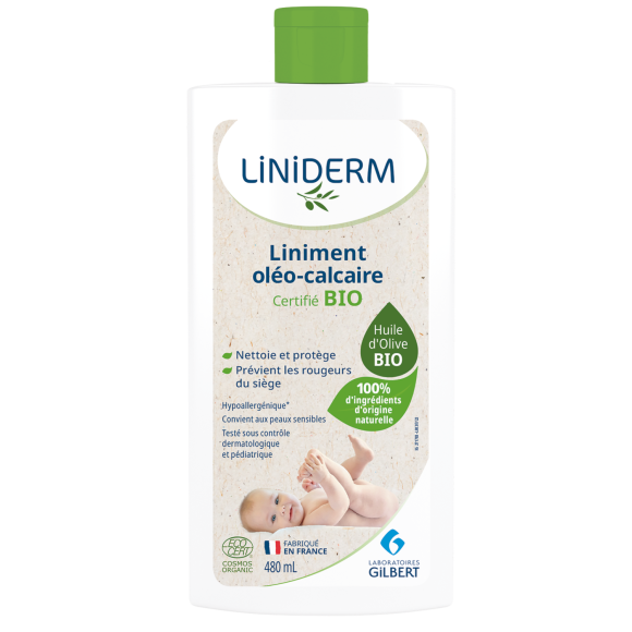 Liniderm Liniment oléo-calcaire bio Gilbert - flacon de 480 ml