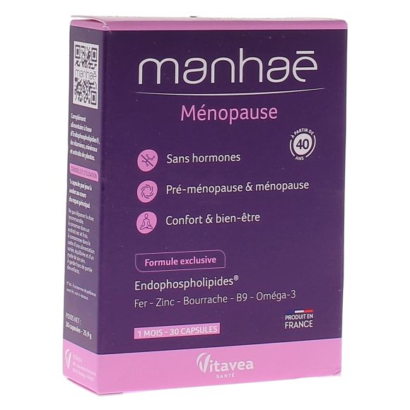 Manhaé Ménopause Vitavea - boite de 30 capsules