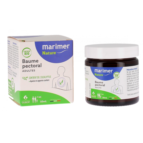 Marimer Baume pectoral adultes bio Gilbert - pot de 50ml