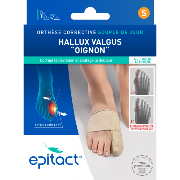 Orthèse corrective Hallux Valgus Taille S souple de jour Epitact - 1 unité