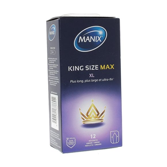 Préservatifs King size max XL Manix - boite de 12 préservatifs