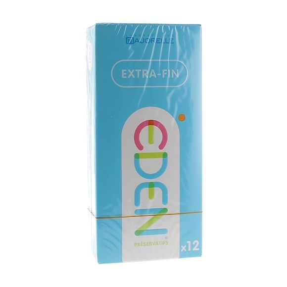 Eden Préservatifs extra-fins lubrifiés Laboratoire Majorelle - boîte de 12 préservatifs