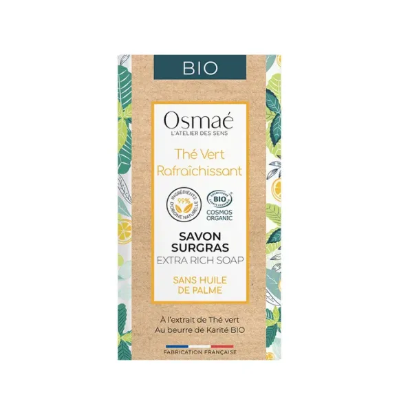 Savon surgras Thé Vert Rafraîchissant Osmaé - savon de 150g