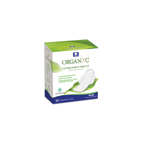 Serviette extra-fine super Bio Organyc  - Boite de 10 serviettes