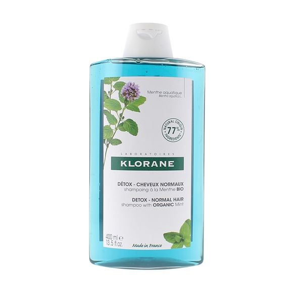 Shampooing détox anti-pollution Menthe Aquatique bio Klorane - flacon de 400ml