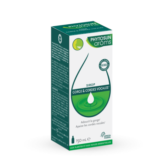 Sirop gorge et cordes vocales Phytosun arôms - flacon de 150 ml
