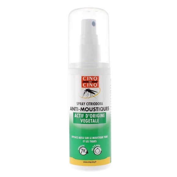 Spray Citriodora anti-moustiques Cinq sur Cinq - spray de 100 ml