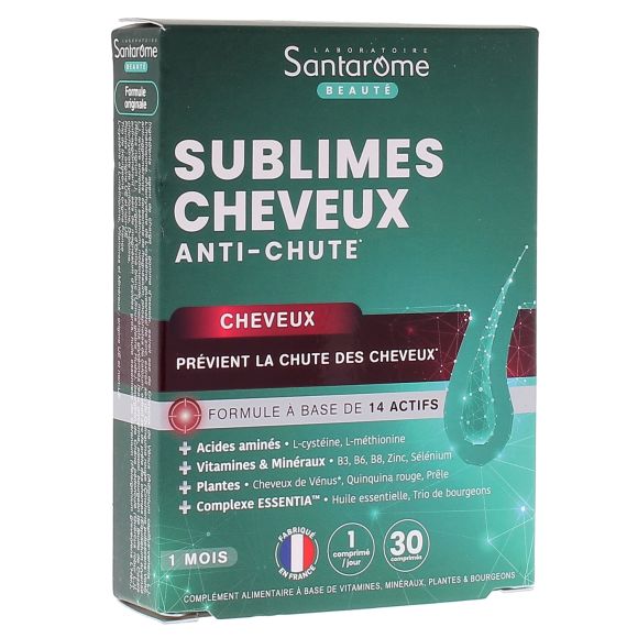Sublimes cheveux anti-chute Santarome - boîte de 30 comprimés