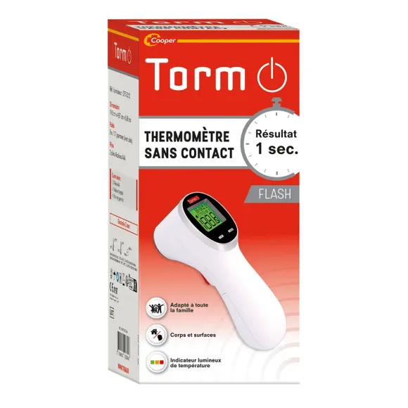 Thermomètre flash sans contact Torm - un thermomètre