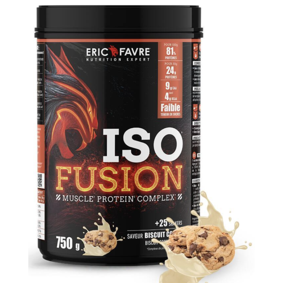 Iso fusion saveur biscuit cookie Eric Favre - pot de 750g