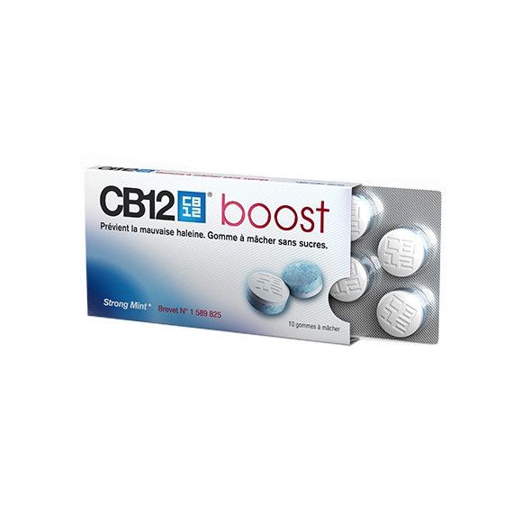 CB12 boost contre la mauvaise haleine - boîte de 10 gommes à macher