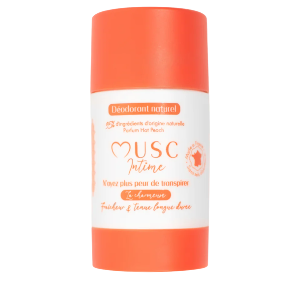 Déodorant naturel hot peach la charmeuse Musc Intime - roll-on de 50g