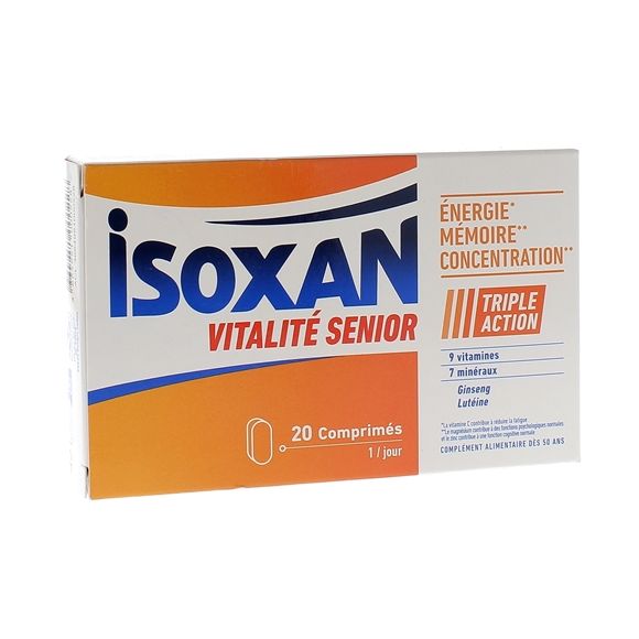Isoxan Vitalité Senior - boîte de 20 comprimés à avaler