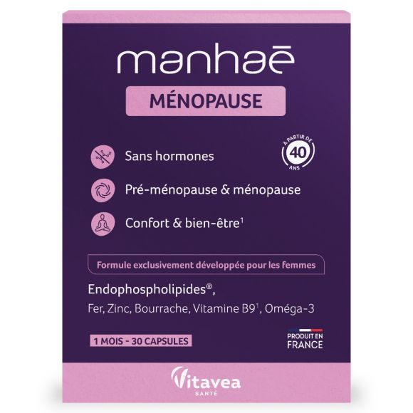 Manhaé Ménopause Vitavea - boite de 30 capsules