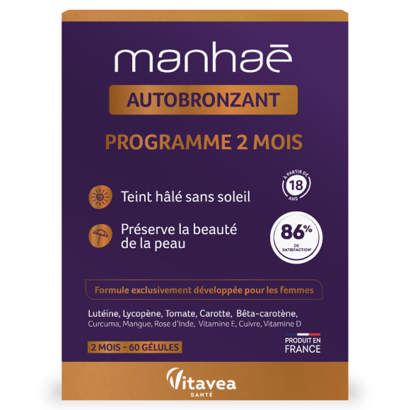 Manhaé Autobronzant Vitavea - boîte de 60 gélules