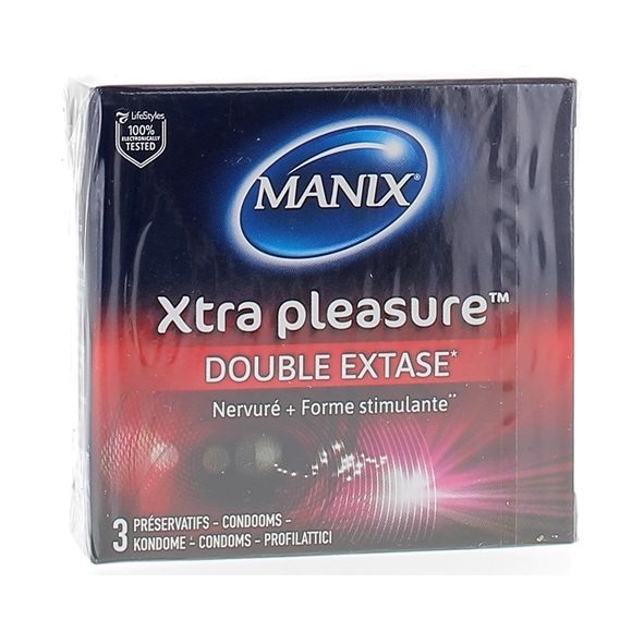 Préservatifs Xtra pleasure maximum de plaisir à deux Manix - 3 préservatifs
