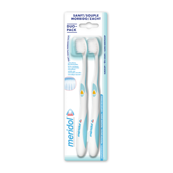 Brosse à dents souple duo-pack Meridol - 2 brosses à dents