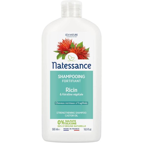 Shampooing bio fortifiant ricin Natessance - flacon de 500ml