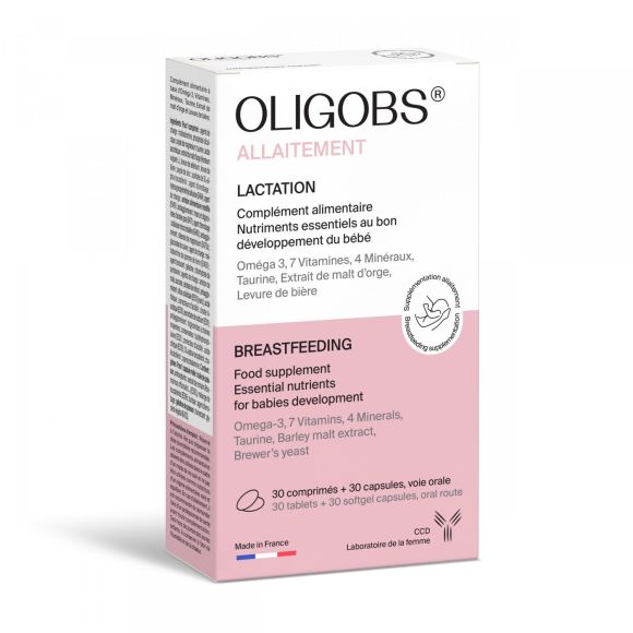 Oligobs Allaitement Laboratoire Ccd - Boite de 30 comprimés + 30 capsules