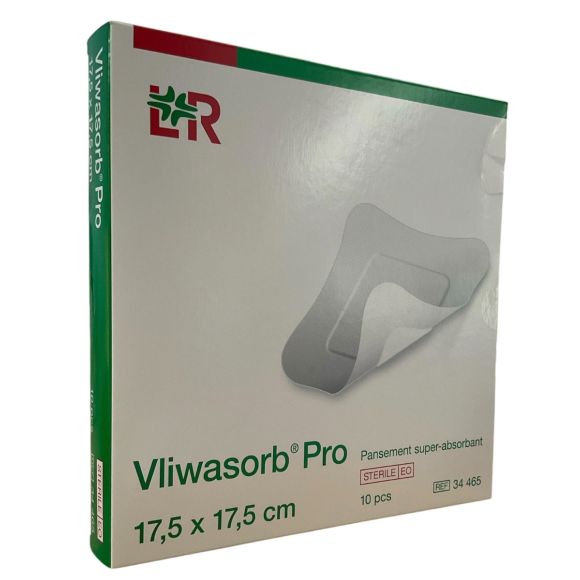 Vliwasorb pro super-absorbant non adhésif Velpeau Lohmann & Rausher - boite de 10 pansements - 17,5 cm x 17,5 cm