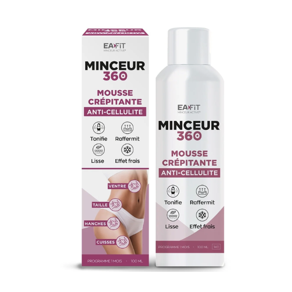 Minceur 360 mousse crépitante anti-cellulite EaFit - flacon de 100ml