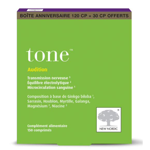 Tone audition New nordic - boite de 120 comprimés + 30 offerts