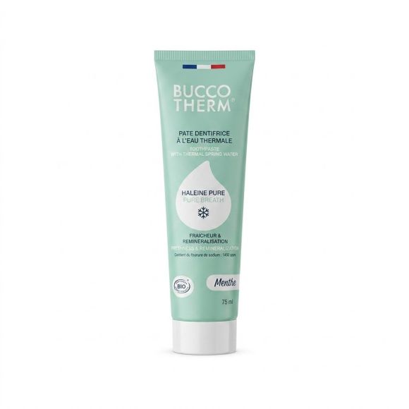 Pate dentifrice à l'eau thermale haleine pure menthe Buccotherm - tube de 75ml