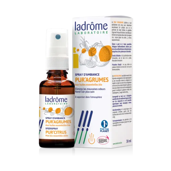Spray d'ambiance pur'agrumes Ladrôme - spray de 30ml 