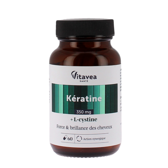 Kératine 350mg Vitavea - pot de 60 gélules 
