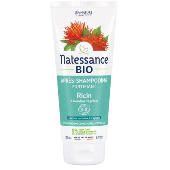 Après-shampooing fortifiant au ricin bio Natessance - tube de 200ml