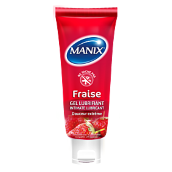 Gel lubrifiant intime fraise Manix - tube de 80ml