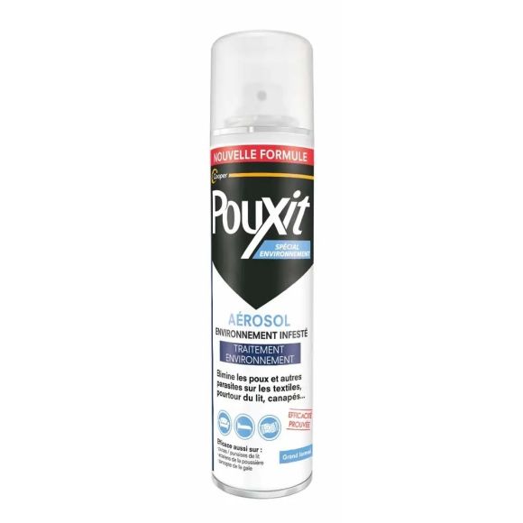 Pouxit aérosol spécial environnement infesté - spray de 250ml