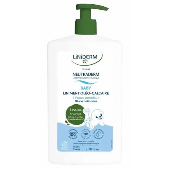 Neutraderm Baby Liniment oléo-calcaire Gilbert - flacon-pompe de 1L
