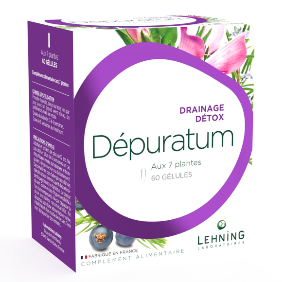 Dépuratum drainage détox Lehning - boite de 60 gélules