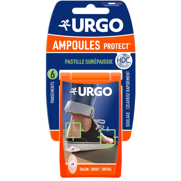 Ampoules protect pastille surépaissie Urgo - 6 pansements 
