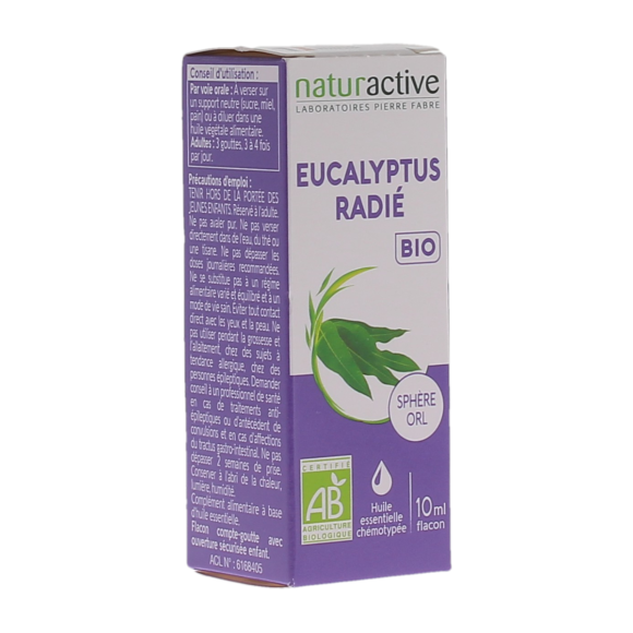 Huile essentielle d'Eucalyptus Radié BIO Naturactive - flacon de 10ml