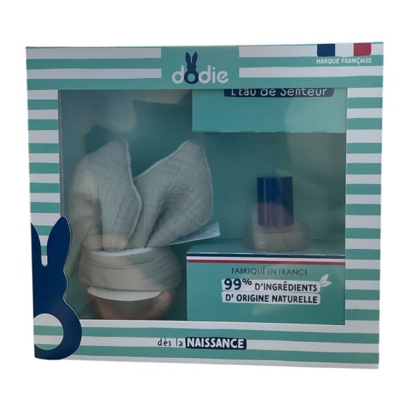 Coffret Eau de senteur Dodie - flacon de 50ml + doudou de dentition offert
