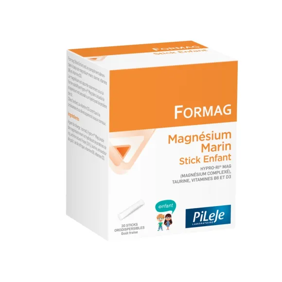 Formag magnésium marin enfant Pileje - 20 sticks orodispersibles