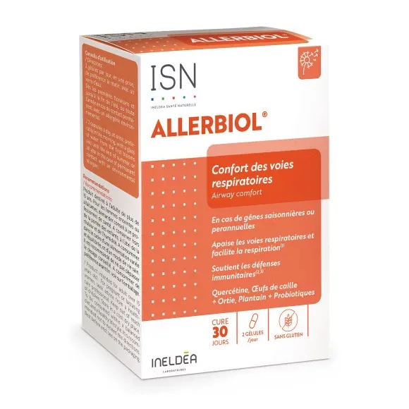 Allerbiol confort des voies respiratoires Ineldea - boite de 60 gélules