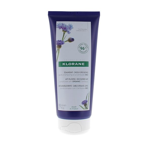 Après-shampooing déjaunissant Centaurée bio Klorane - tube de 200 ml