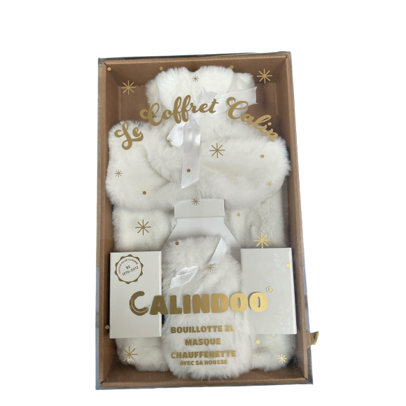 Coffret bouillotte masque et chaufferette Calindoo - coffret de 3 produits